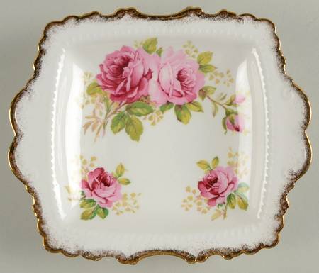 American Beauty (White Background) 7" Sweet Meat Dish