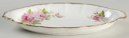 American Beauty (White Background) Tray for Creamer & Sugar with Lid
