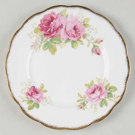 American Beauty (White Background) Salad Plate