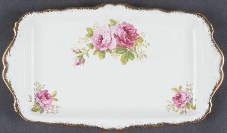 American Beauty (White Background) Large Sandwich Tray