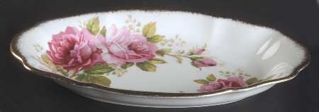 American Beauty (White Background) Tray for Mini Creamer & Open Sugar