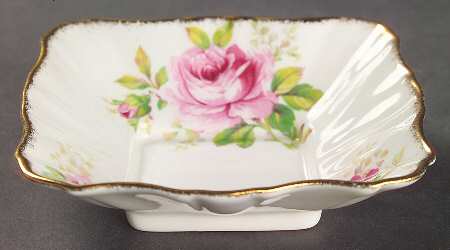 American Beauty (White Background) Small Square Sweet Meat Dish