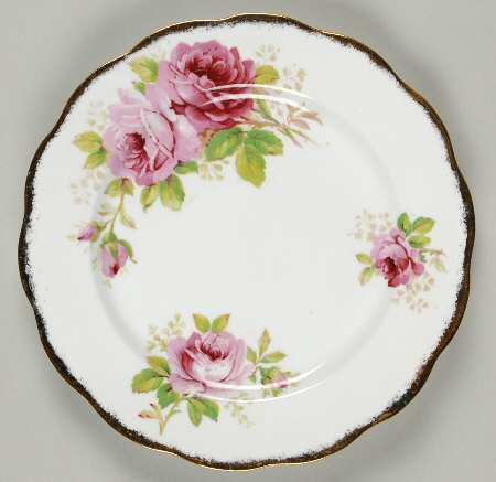 American Beauty (White Background) Salad Plate