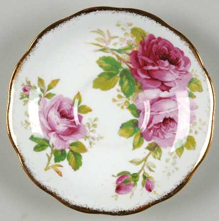 American Beauty (White Background) Saucer for Footed Cup