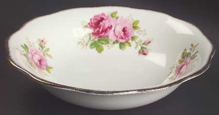 American Beauty (White Background) 9" Round Vegetable Bowl