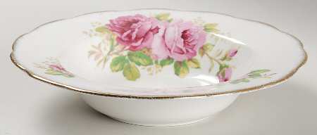 American Beauty (White Background) Rim Soup Bowl