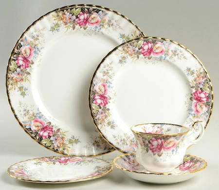 Autumn Roses 5 Piece Place Setting