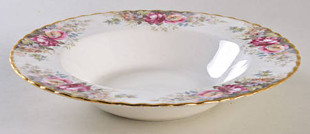 Autumn Roses Large Rim Soup Bowl