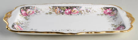 Autumn Roses Large Sandwich Tray