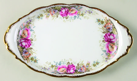 Autumn Roses Tray for Creamer & Sugar with Lid