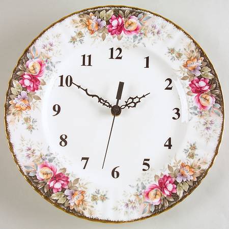 Autumn Roses Clock Plate