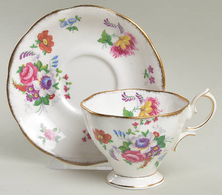 Barbara Ann Footed Cup & Saucer Set