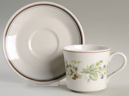 Bitter Sweet Flat Cup & Saucer Set by Royal Albert
