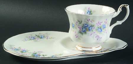 Blue Blossom Dessert Plate & Cup Set
