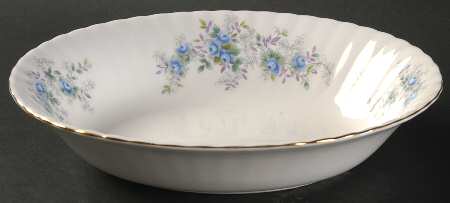 Blue Blossom 9" Oval Vegetable Bowl