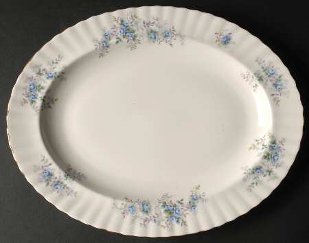 Blue Blossom 13" Oval Serving Platter