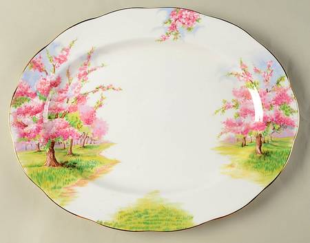 Blossom Time 12" Oval Serving Platter