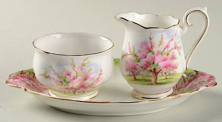 Blossom Time Mini Creamer&Open Sugar w/Tray(CRMM1+SUOM1+CSTMTt2