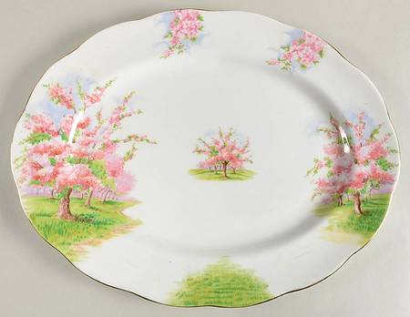 Blossom Time 15" Oval Serving Platter
