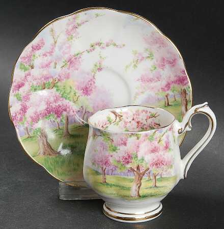 Blossom Time Footed Demitasse Cup & Saucer Set