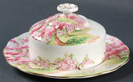 Blossom Time Round Covered Butter (Uses Bread & Butter Plate)