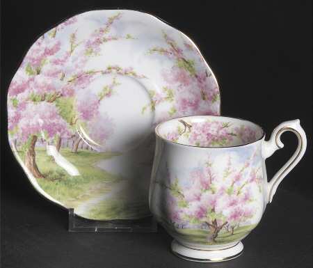 Blossom Time Footed Demitasse Cup & Saucer Set