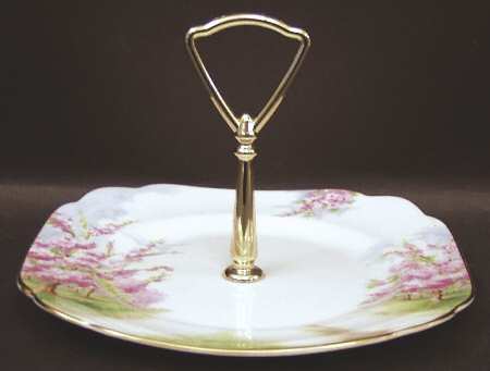 Blossom Time Round Serving Plate with Handle (SP)
