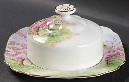 Blossom Time Round Covered Butter (Uses Square Bread & Butter Plate)