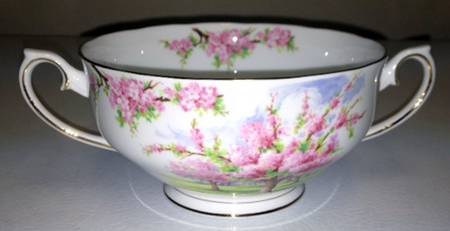 Blossom Time Footed Cream Soup Bowl