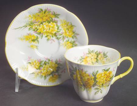Blossom Time Series Flat Demitasse Cup & Saucer Set