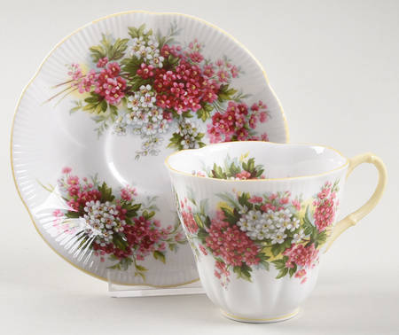 Blossom Time Series Flat Demitasse Cup & Saucer Set