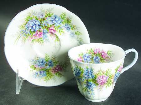 Blossom Time Series Flat Demitasse Cup & Saucer Set