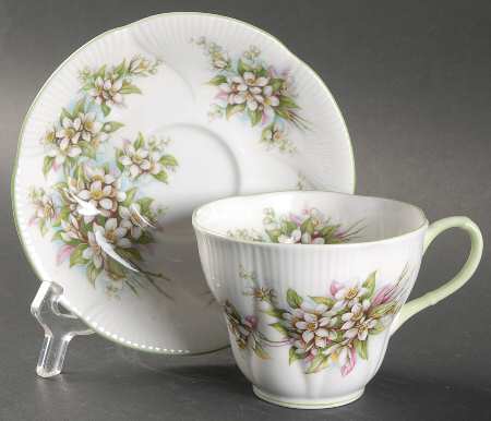 Blossom Time Series Flat Cup & Saucer Set