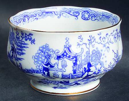 Blue Willow Open Sugar Bowl