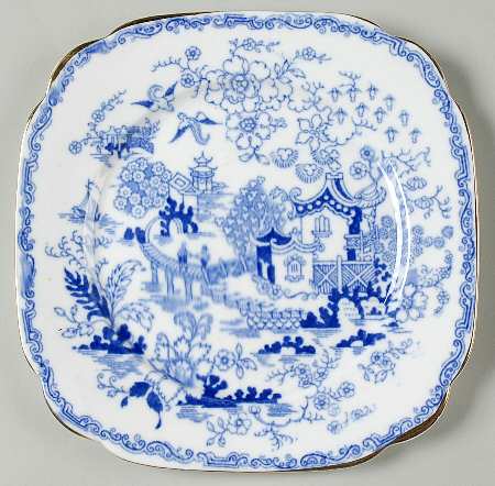 Blue Willow Square Salad Plate