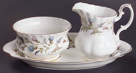 Brigadoon Mini Creamer & Open Sugar with Tray