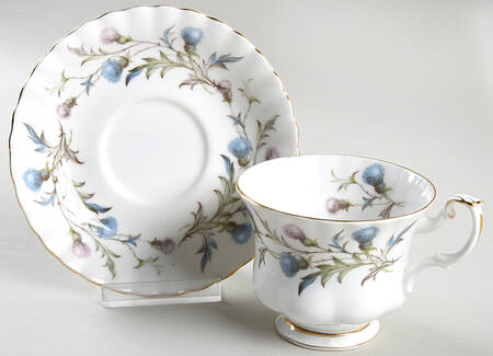 Brigadoon Footed Cup & Saucer Set