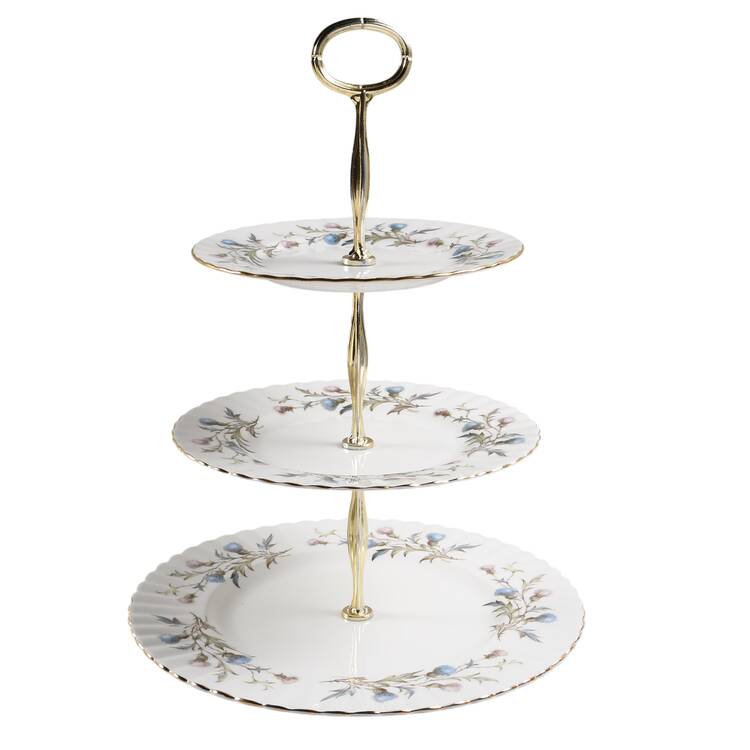 Brigadoon 13 7/8"-14 1/4" 3-Tiered Serving Tray(DP,SP,BB) HC