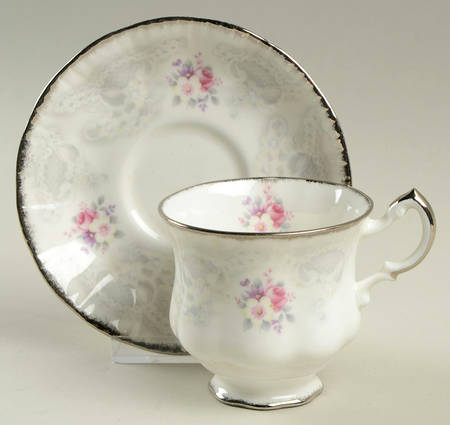 Bridal Lace Footed Cup & Saucer Set