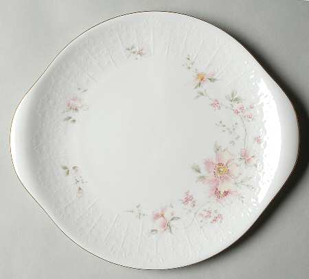 Breath of Spring Handled Cake Plate
