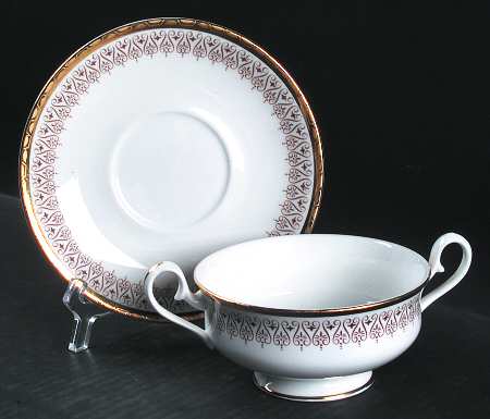 Burlington Footed Cream Soup Bowl & Saucer Set