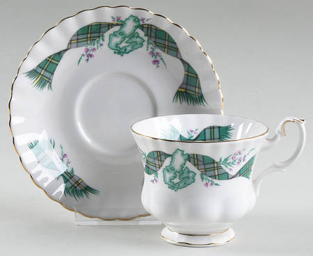 Cape Breton Island Footed Cup & Saucer Set