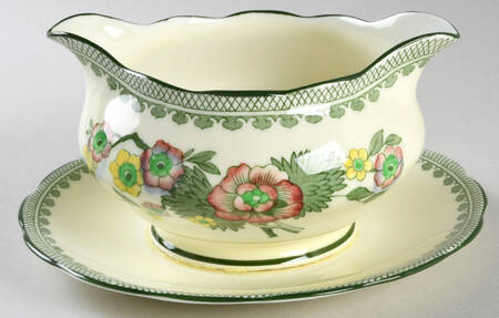 Canton Gravy Boat with Attached Underplate