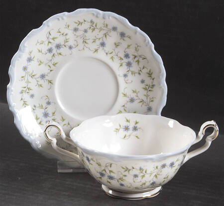 Caroline Footed Cream Soup Bowl & Saucer Set