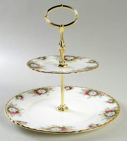 Celebration 2 Tiered Serving Tray (Dinner&Bread/Butter Plate)
