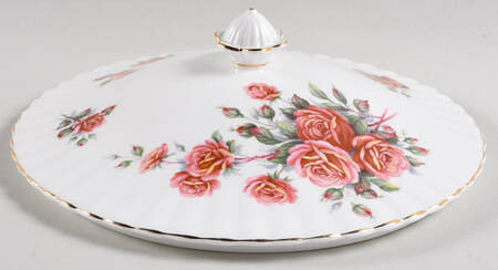 Centennial Rose Lid for Round Vegetable