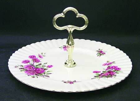 Centennial Rose Round Serving Plate with Handle (DP)