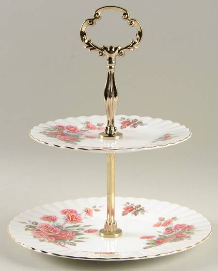 Centennial Rose 2-Tiered Serving Tray (Salad & Bread/Butter Plate)