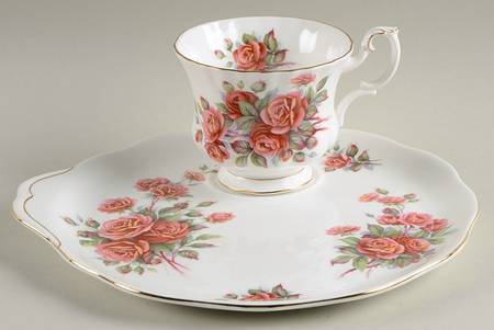 Centennial Rose Snack Plate & Regular Footed Cup