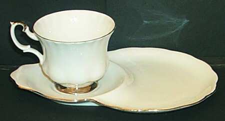 Chantilly Platinum Dessert Plate & Cup Set